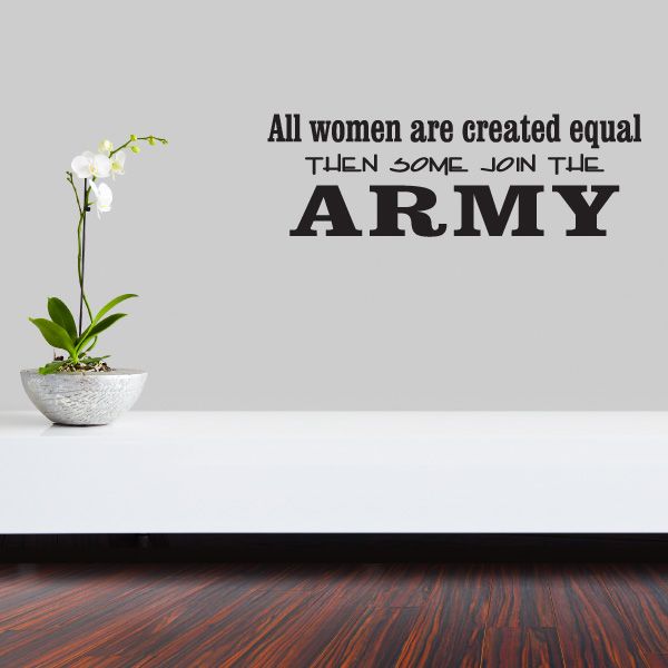 Equal - Rights Army Decal for All Women Suitable for Various Surfaces