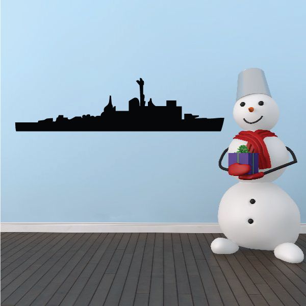 Alan M Sumner Class Naval Destroyer Ship Decorative Decal